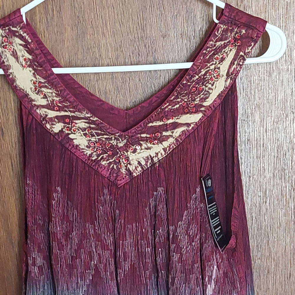 Greater Good Mutli-colored patterned blouse,sleeveless, Plus Size,